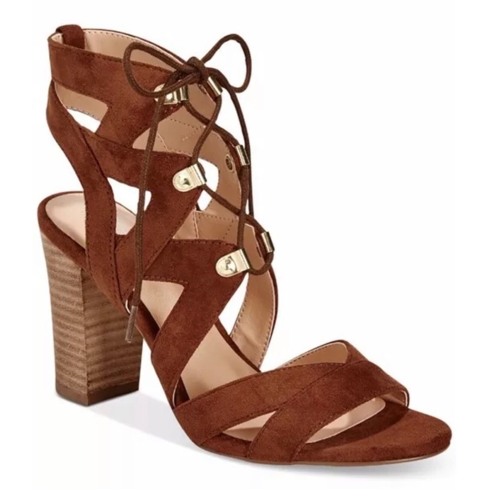 NEW XOXO Women's Barnie Gladiator Heels Brown